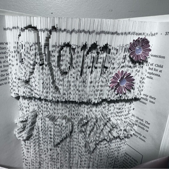 Book Folding Art "Mom I Love You" - Picture 3 of 9
